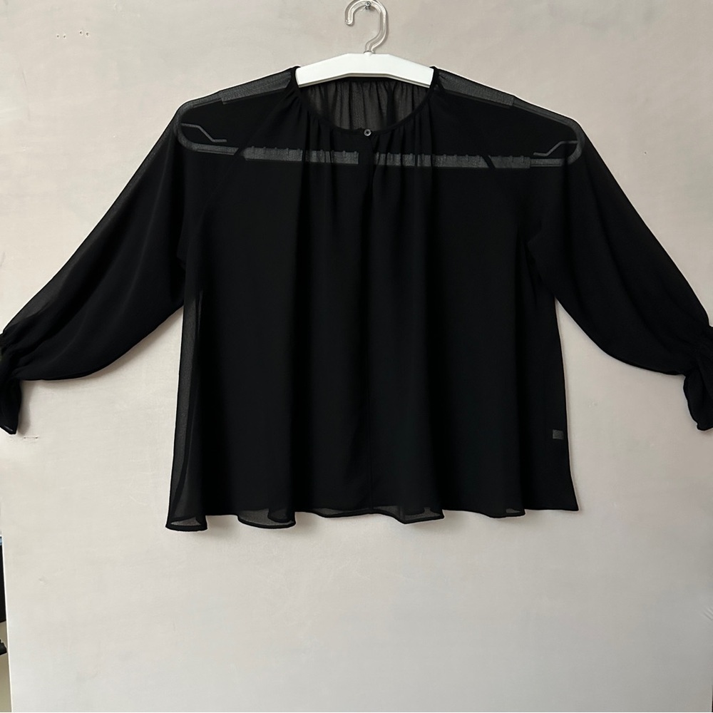 Uniqlo Black Sheer Women's Blouse